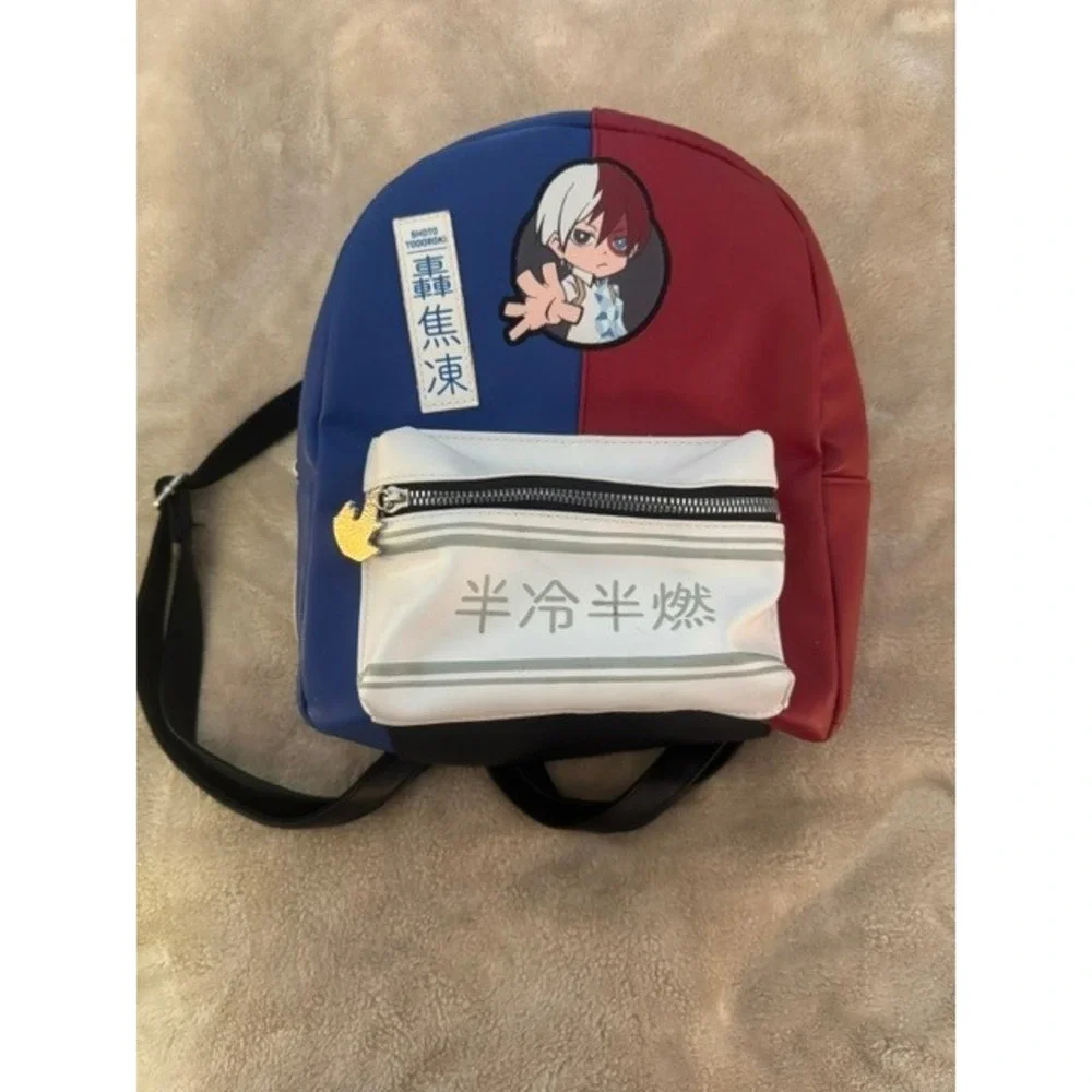 My Hero Academia Shoto Todoroki Mini Backpack Bioworld Red Blue Anime Bag